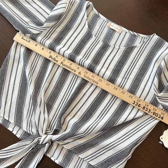 Altar’d State bell sleeve stripe blouse - Picture 7 of 9